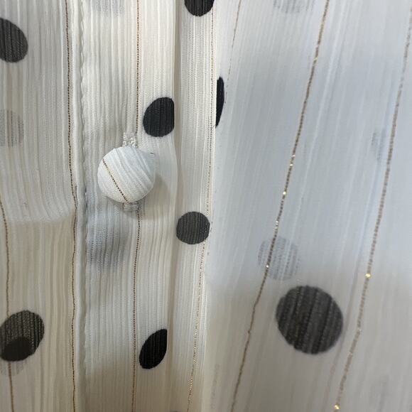 Torrid Polka Dot Tunic Top Size 5X Ivory Balloon Sleeve mock Office Bohemian NWT - Picture 6 of 13